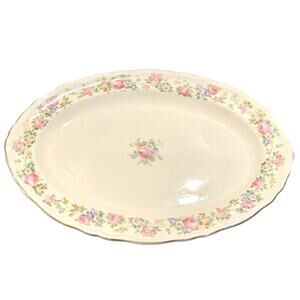 Vintage Edwin Knowles China Co. Oval Platter 11”